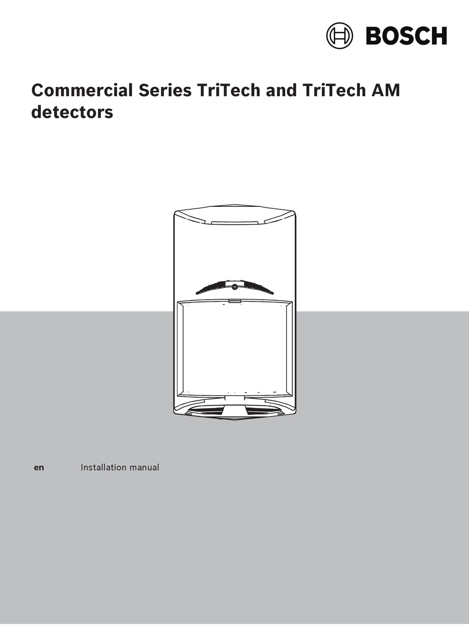 BOSCH TRITECH INSTALLATION MANUAL Pdf Download ManualsLib