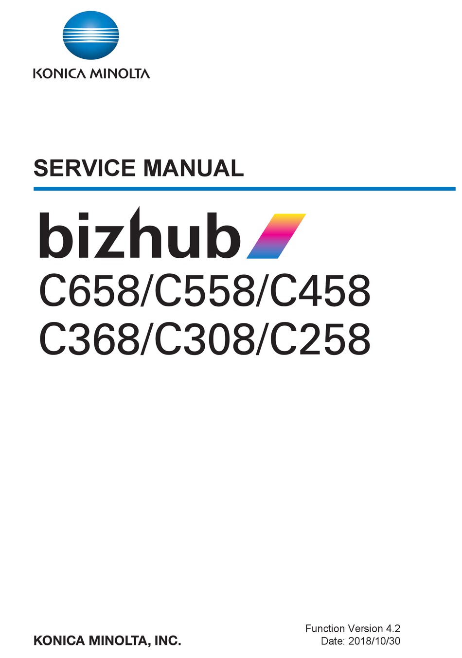 KONICA MINOLTA BIZHUB C658 SERVICE MANUAL Pdf Download ManualsLib