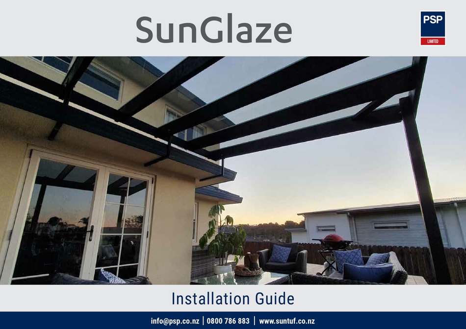 PSP SUNGLAZE INSTALLATION MANUAL Pdf Download ManualsLib
