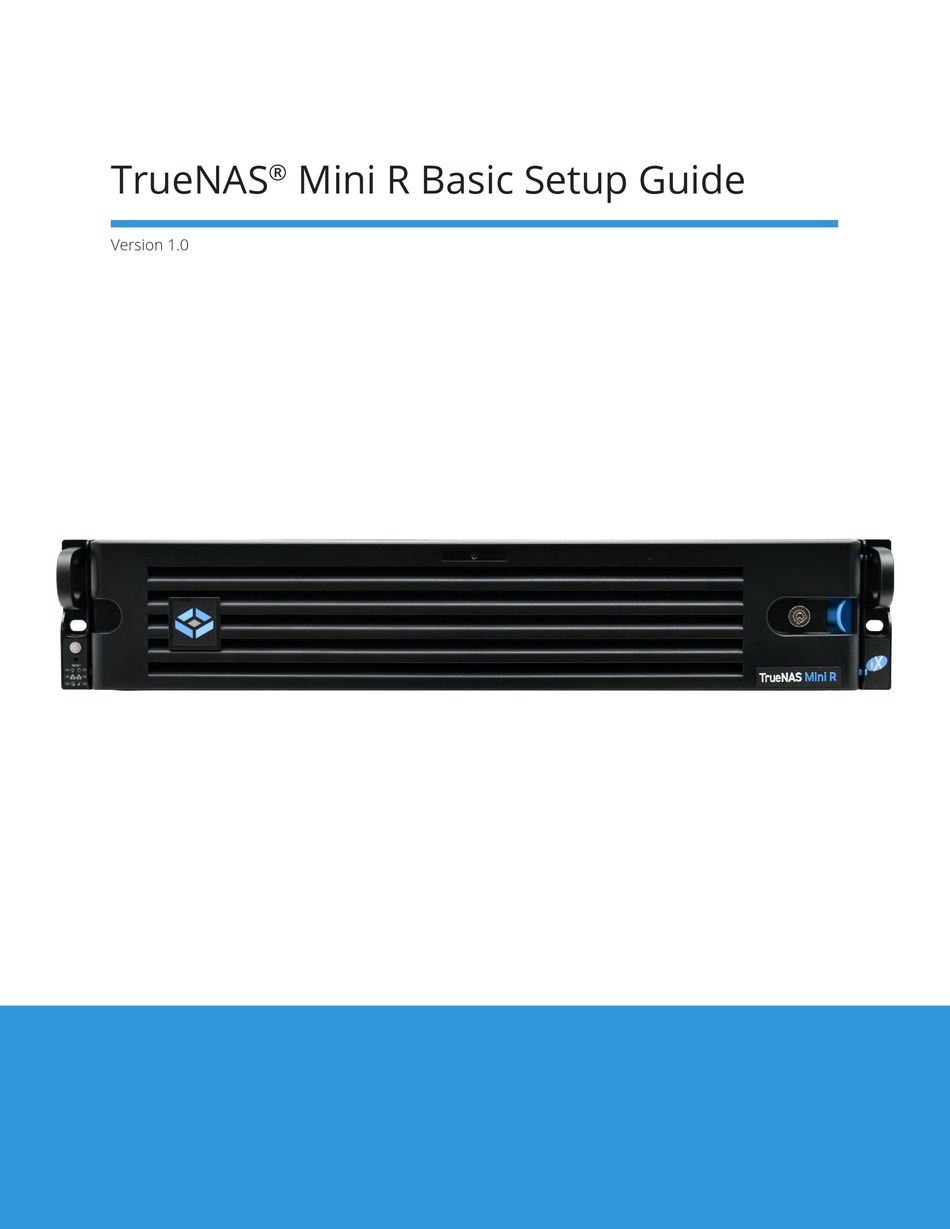 TRUENAS MINI R BASIC SETUP MANUAL Pdf Download ManualsLib