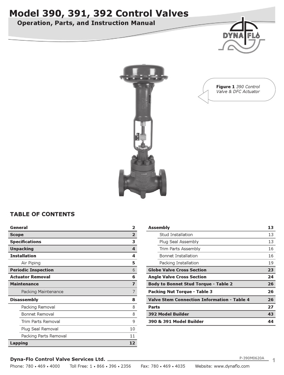 DYNAFLO 390 OPERATION, PARTS, AND INSTRUCTION MANUAL Pdf Download