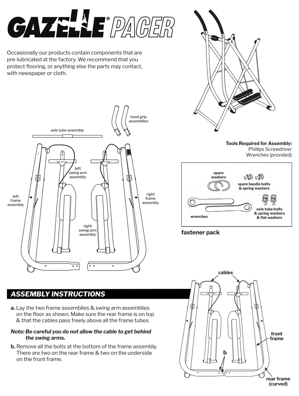 GAZELLE PACER OWNER'S MANUAL Pdf Download ManualsLib
