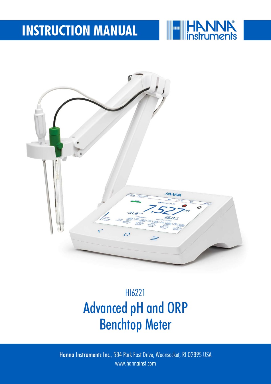 HANNA INSTRUMENTS HI6221 INSTRUCTION MANUAL Pdf Download ManualsLib