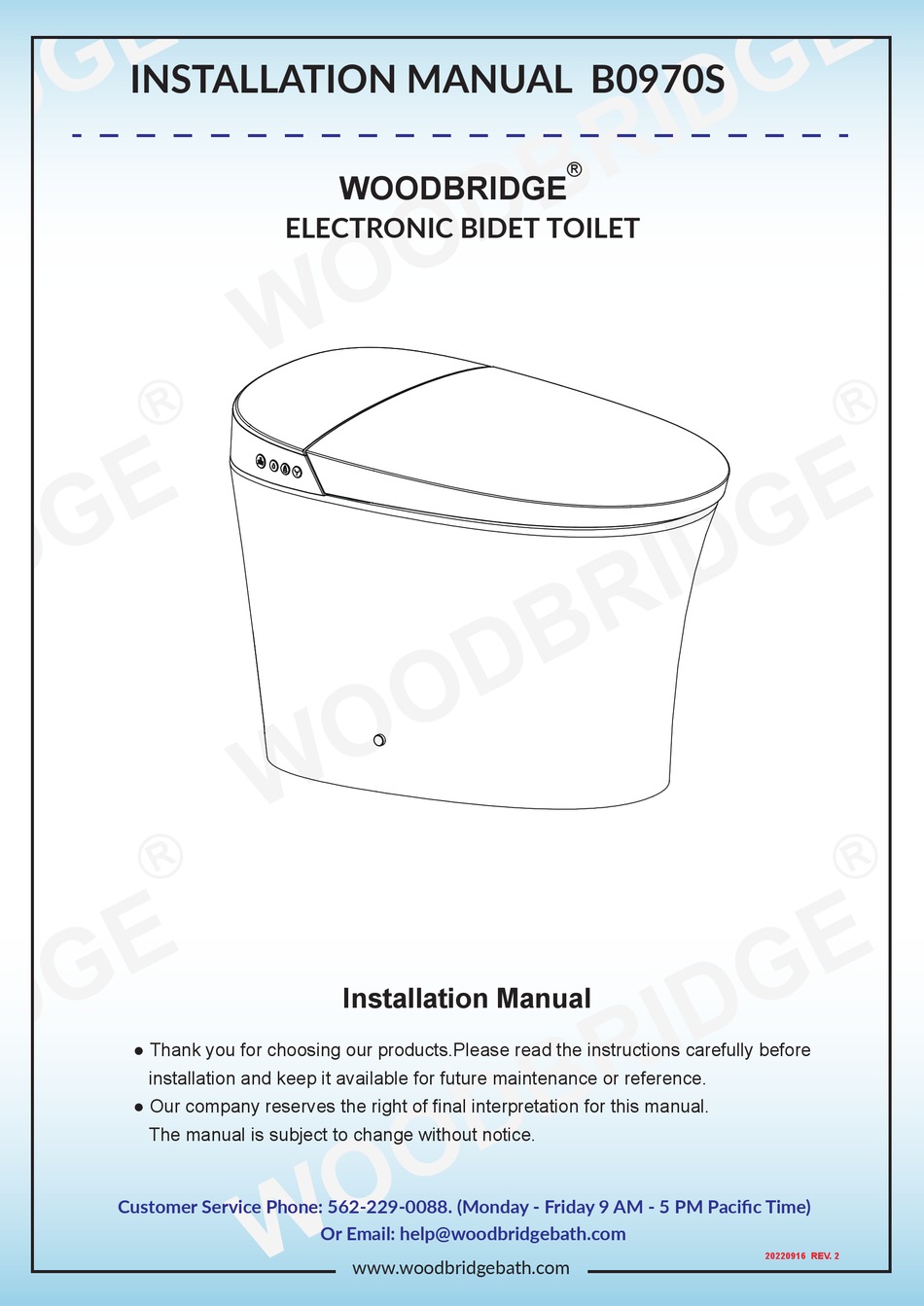 WOODBRIDGE B0970S INSTALLATION MANUAL Pdf Download ManualsLib