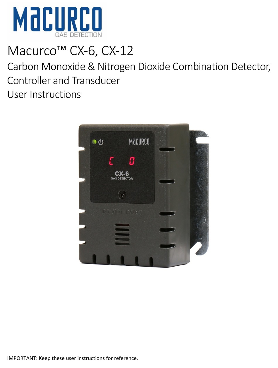 MACURCO CX6 USER INSTRUCTIONS Pdf Download ManualsLib