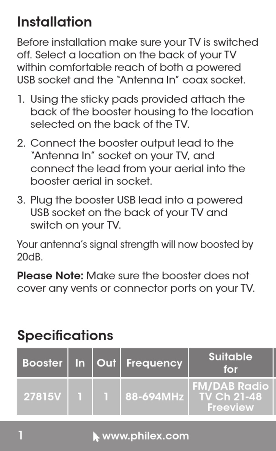 PHILEX 27815V USER MANUAL Pdf Download ManualsLib