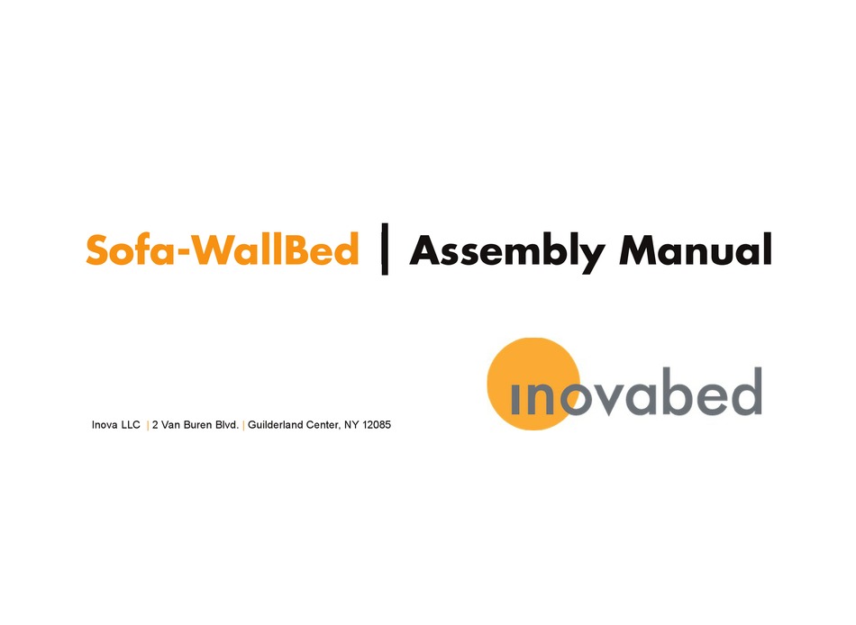 INOVA INOVABED SOFAWALLBED QUICK START MANUAL Pdf Download ManualsLib