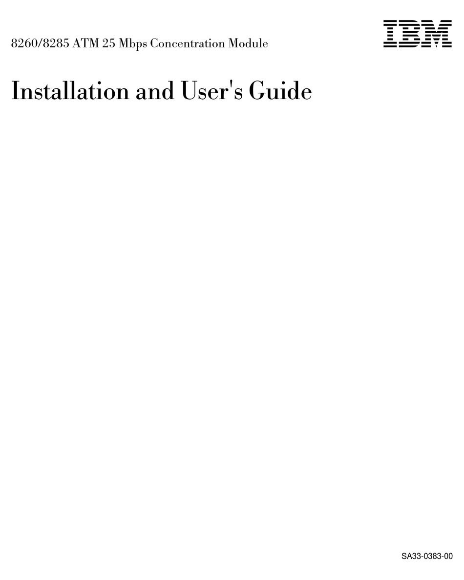 IBM 8260 INSTALLATION AND USER MANUAL Pdf Download | ManualsLib