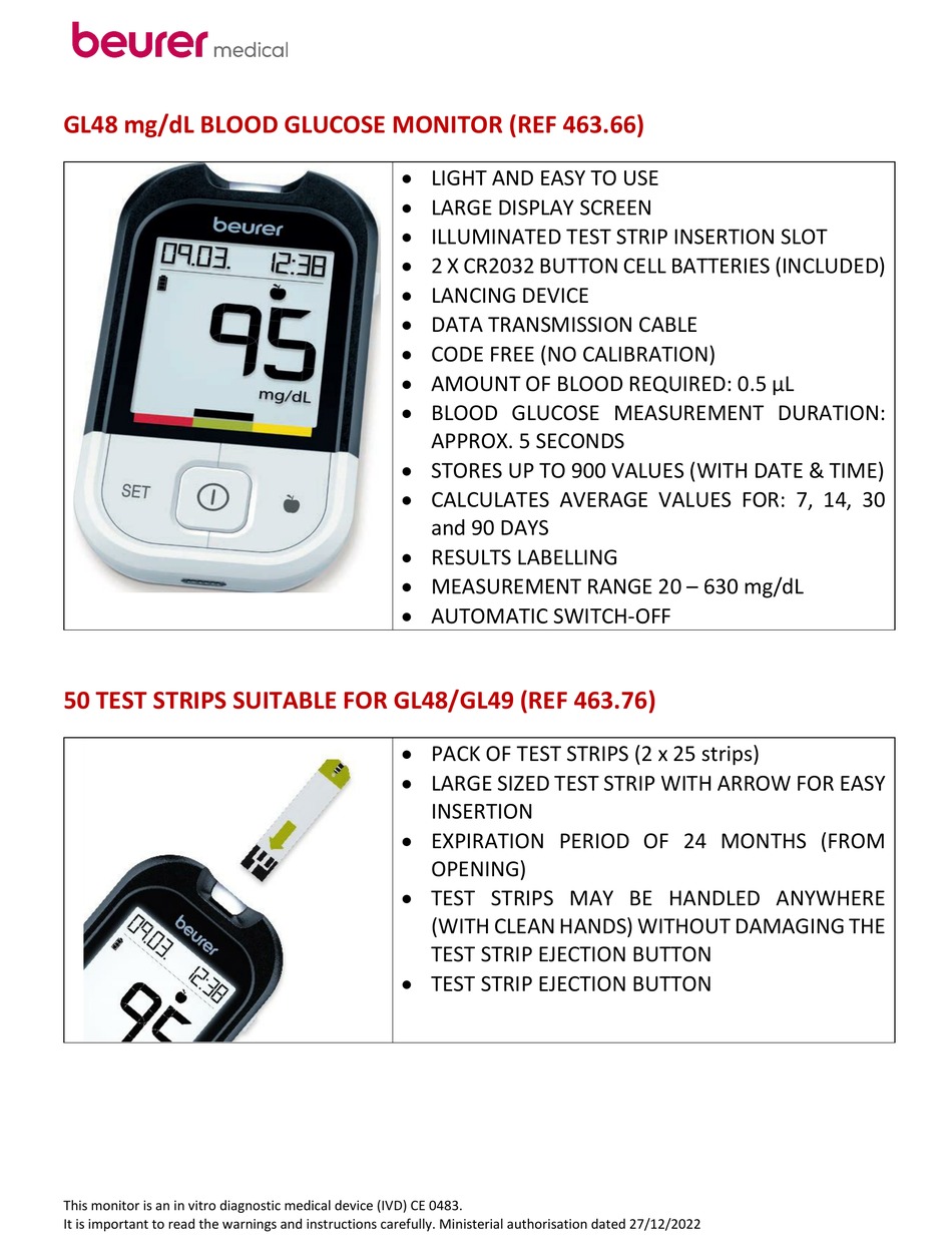 BEURER GL48 MANUAL Pdf Download ManualsLib