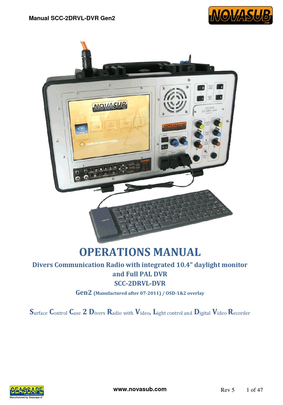 NOVASUB SCC2DRVLDVR MANUAL Pdf Download ManualsLib