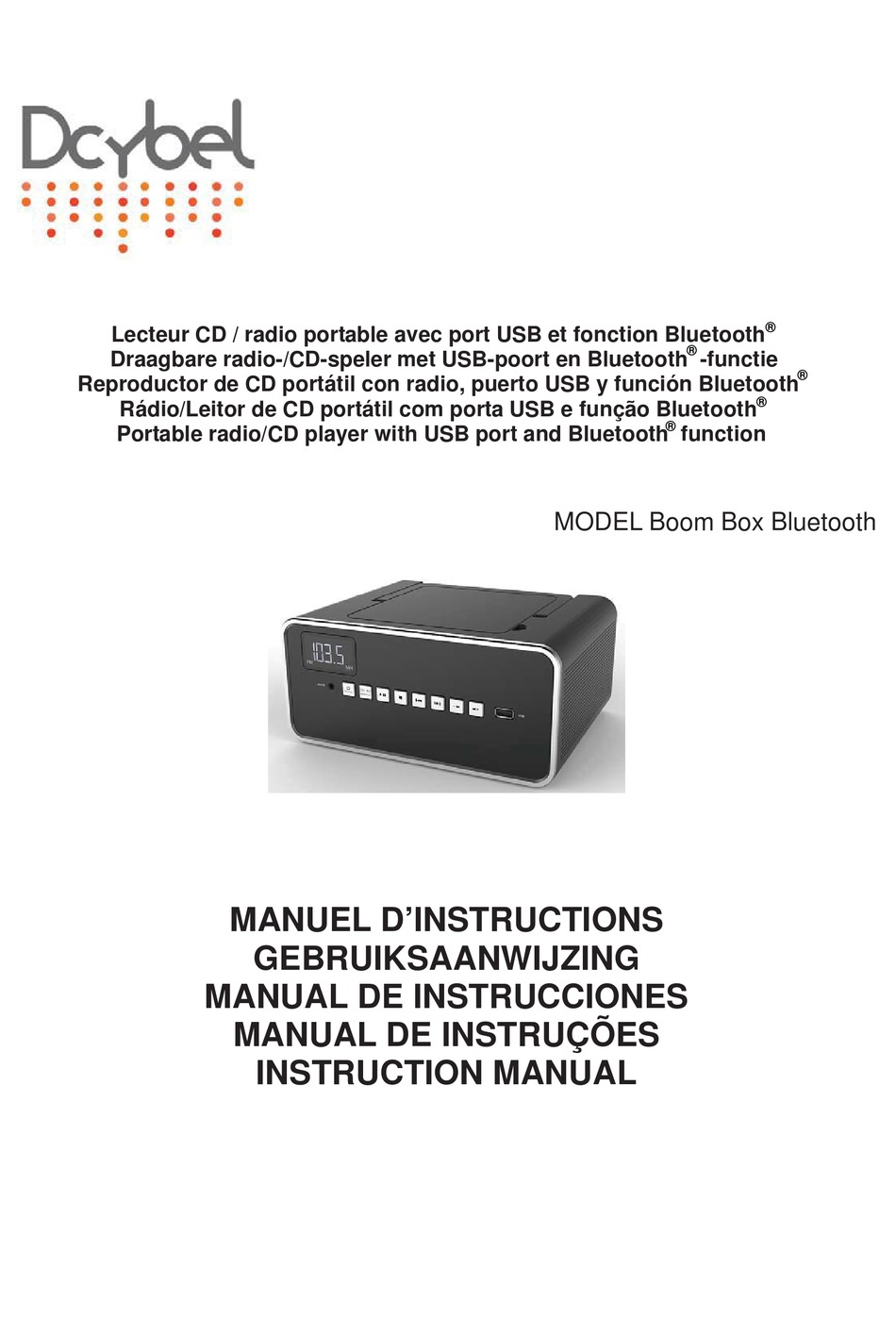 DCYBEL BOOM BOX BLUETOOTH INSTRUCTION MANUAL Pdf Download ManualsLib