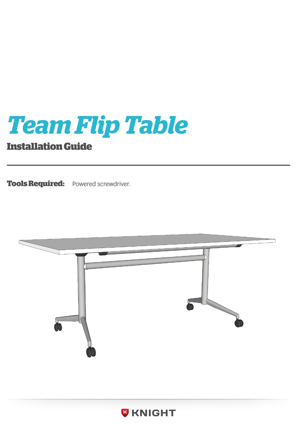 KNIGHT TEAM FLIP TABLE INSTALLATION MANUAL Pdf Download ManualsLib