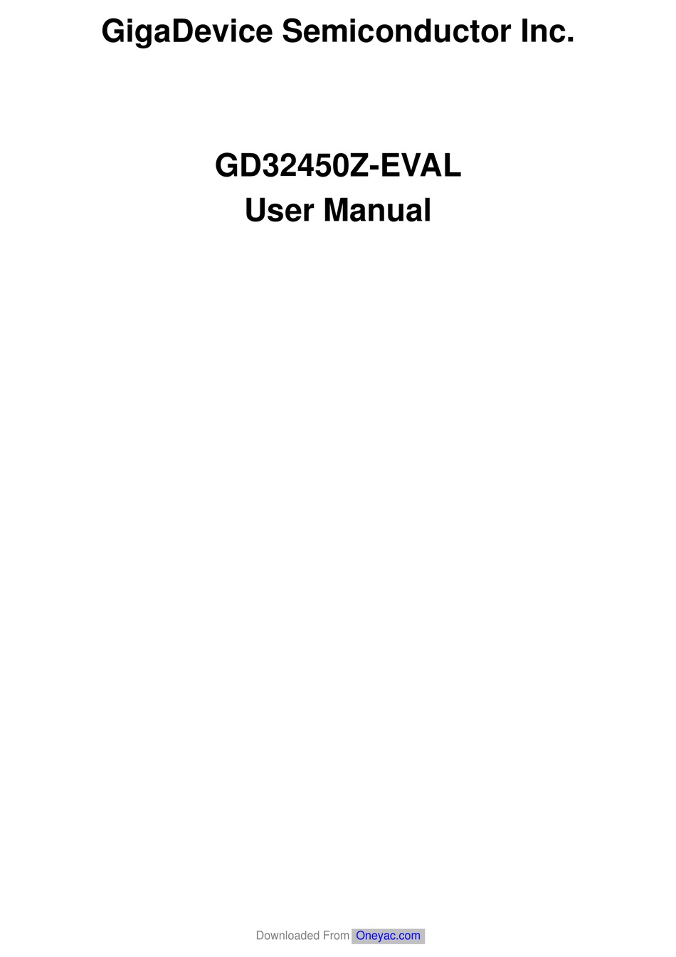 GIGADEVICE SEMICONDUCTOR GD32450Z-EVAL USER MANUAL Pdf Download ...