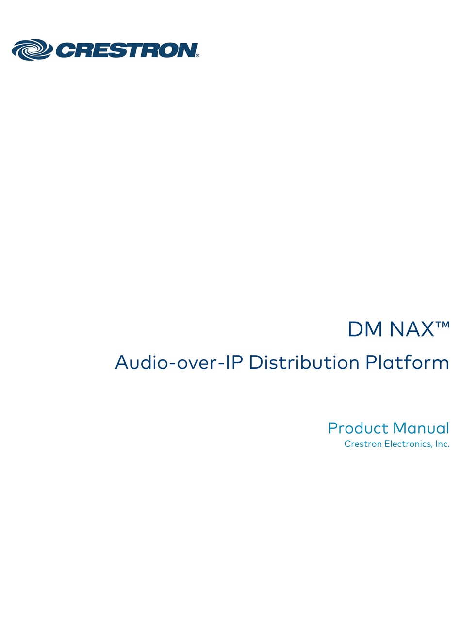 CRESTRON DMNAX8ZSA PRODUCT MANUAL Pdf Download ManualsLib