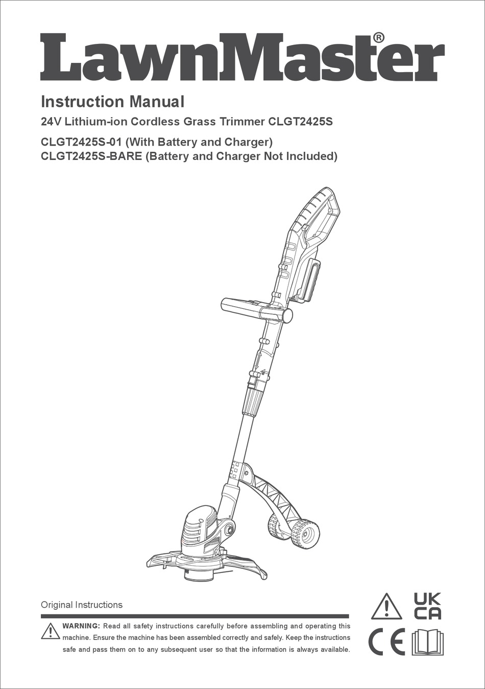 LAWNMASTER CLGT2425S INSTRUCTION MANUAL Pdf Download ManualsLib