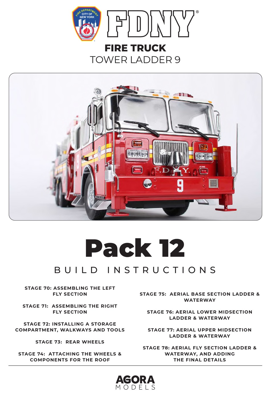 AGORA FDNY FIRE TRUCK TOWER LADDER 9 PACK 12 BUILD INSTRUCTIONS Pdf