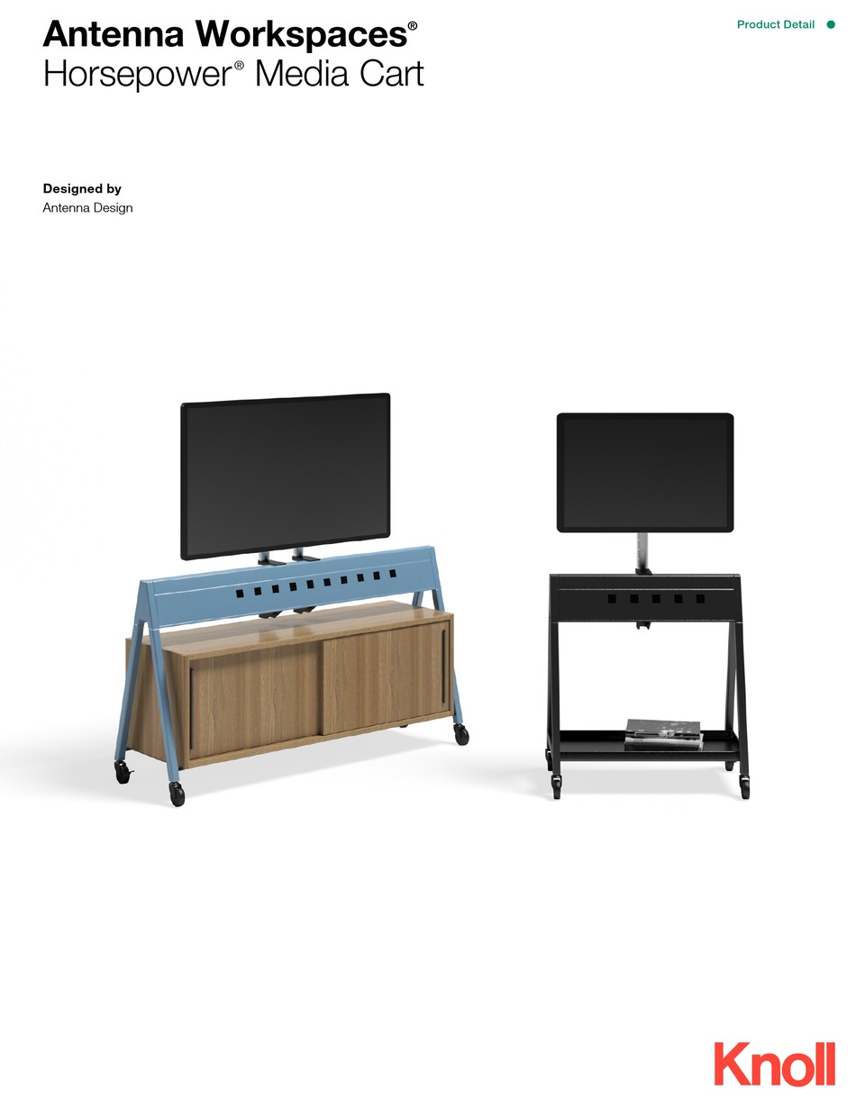 KNOLL ANTENNA WORKSPACES HORSEPOWER MEDIA CART ASSEMBLY INSTRUCTIONS