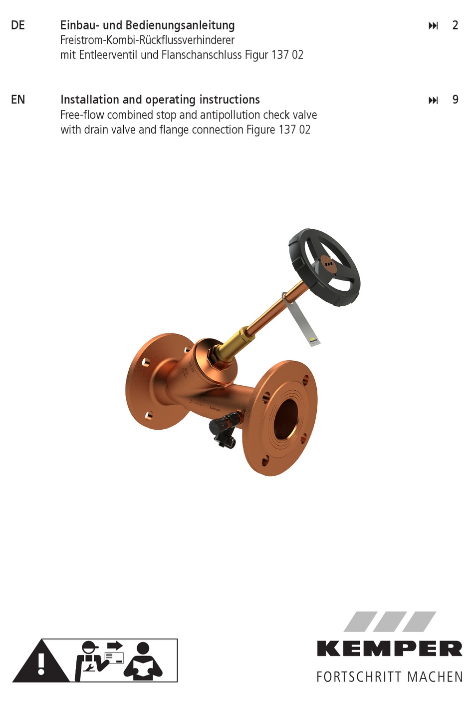 KEMPER 137 02 INSTALLATION AND OPERATING INSTRUCTIONS MANUAL Pdf