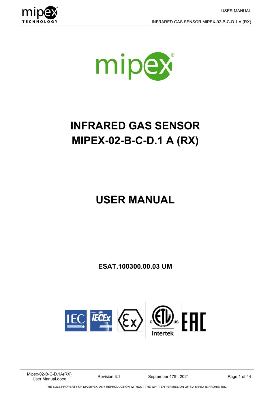 MIPEX -02 USER MANUAL Pdf Download | ManualsLib