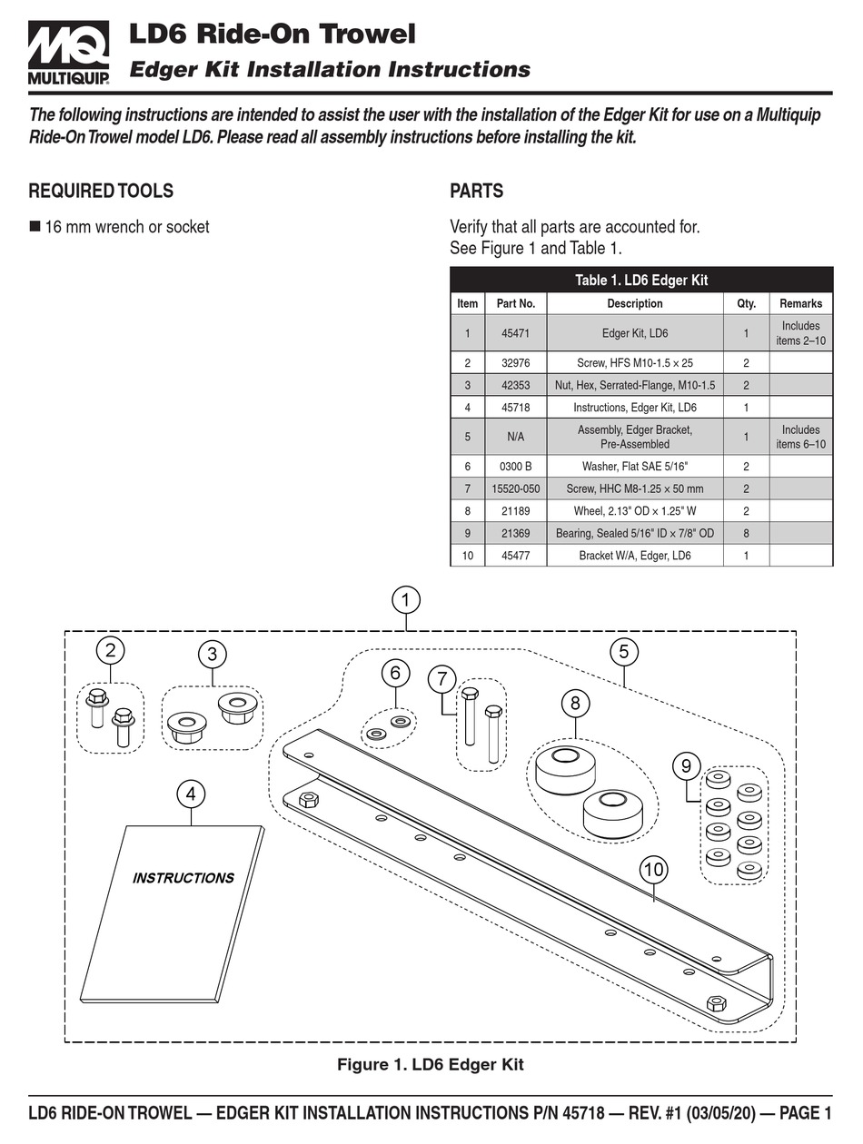 MULTIQUIP LD6 INSTALLATION INSTRUCTIONS Pdf Download ManualsLib