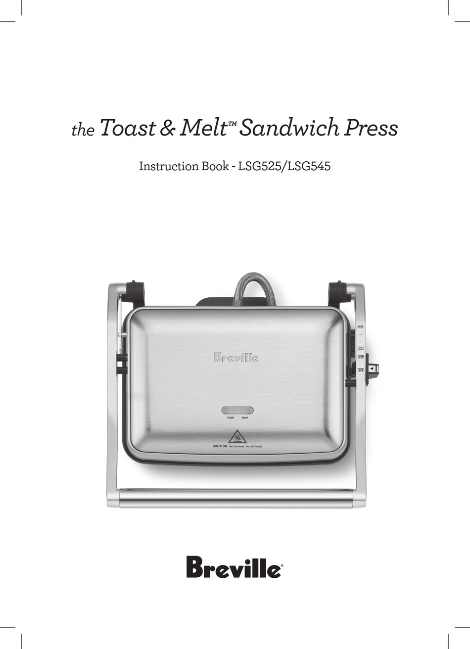 BREVILLE TOAST & MELT LSG525 INSTRUCTION BOOK Pdf Download ManualsLib