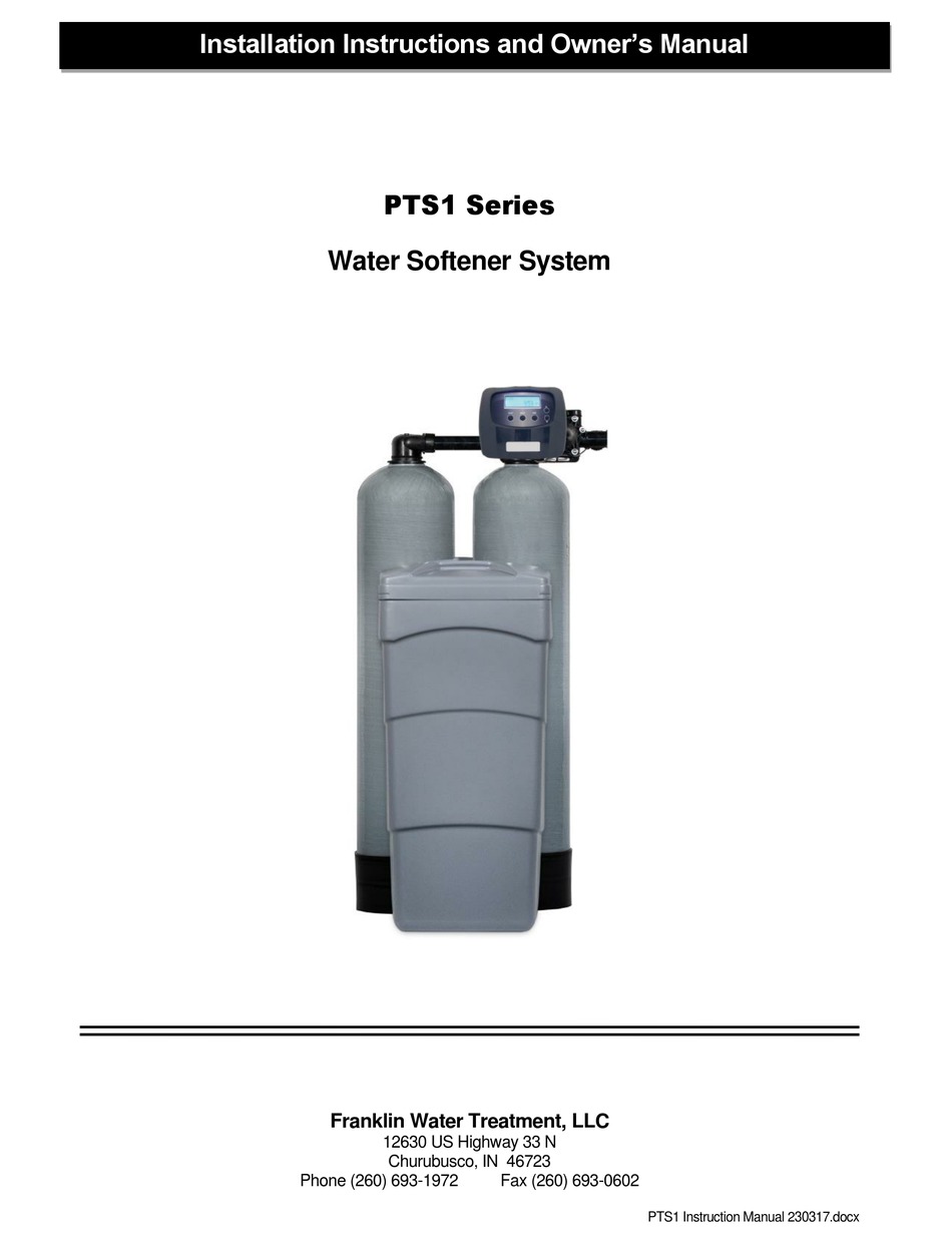 FRANKLIN ELECTRIC PTS1 SERIES INSTALLATION INSTRUCTIONS AND OWNER'S