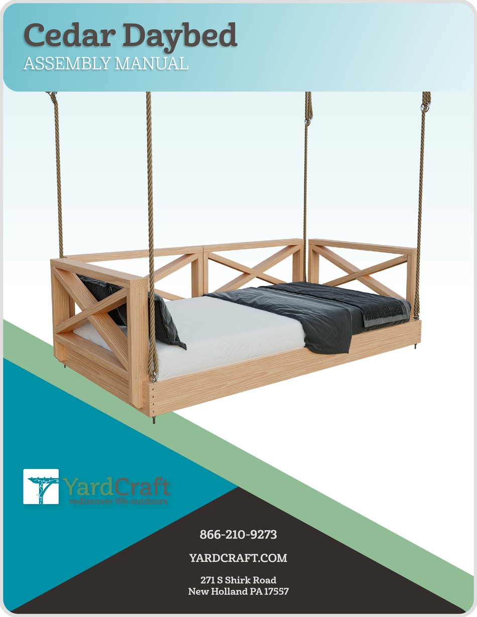 YARDCRAFT CEDAR DAYBED ASSEMBLY MANUAL Pdf Download ManualsLib