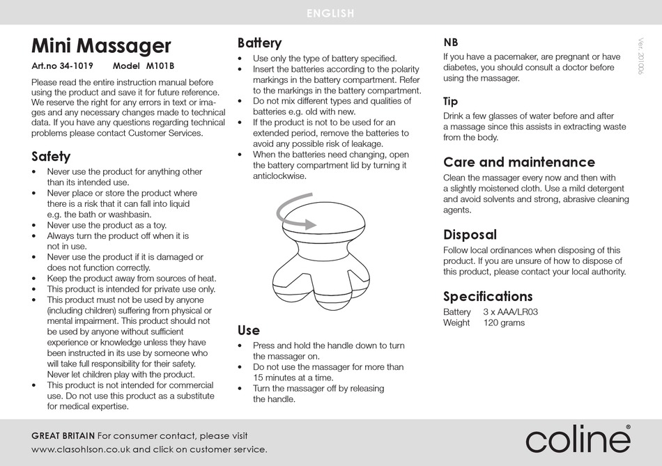 COLINE M101B QUICK START MANUAL Pdf Download | ManualsLib