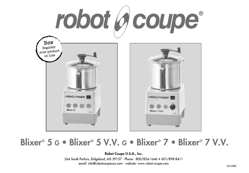 ROBOT COUPE BLIXER 5 G MANUAL Pdf Download ManualsLib