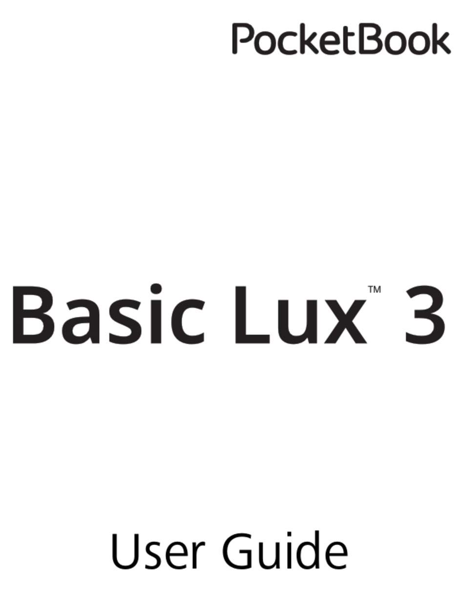 POCKETBOOK BASIC LUX 3 USER MANUAL Pdf Download ManualsLib