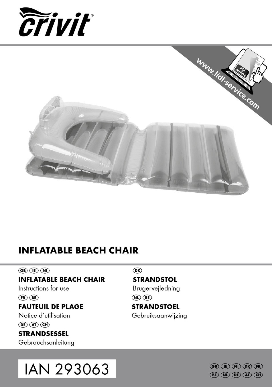 CRIVIT 293063 INSTRUCTIONS FOR USE MANUAL Pdf Download ManualsLib