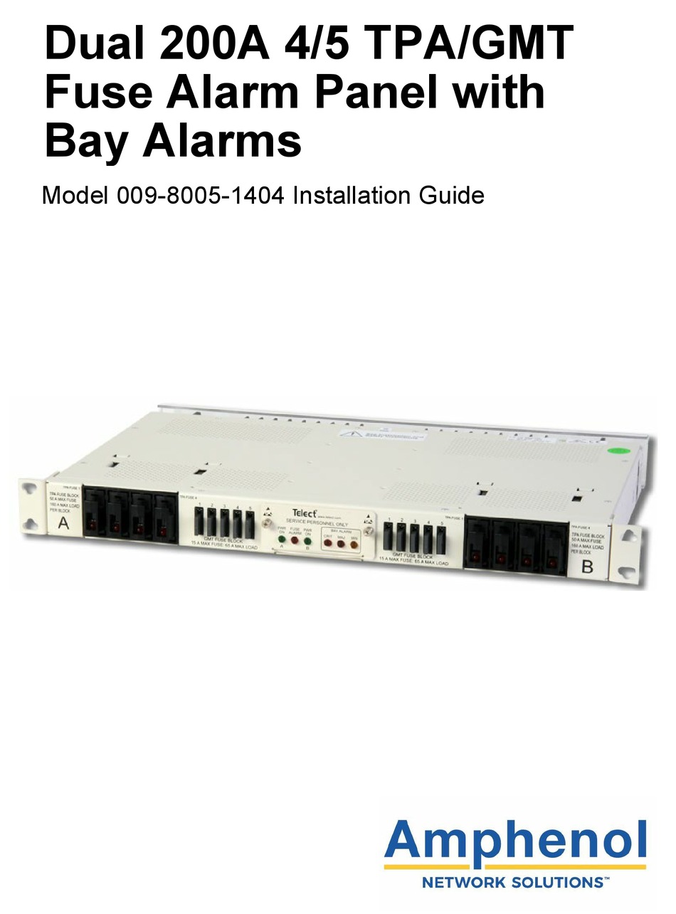 AMPHENOL DUAL 200A INSTALLATION MANUAL Pdf Download ManualsLib
