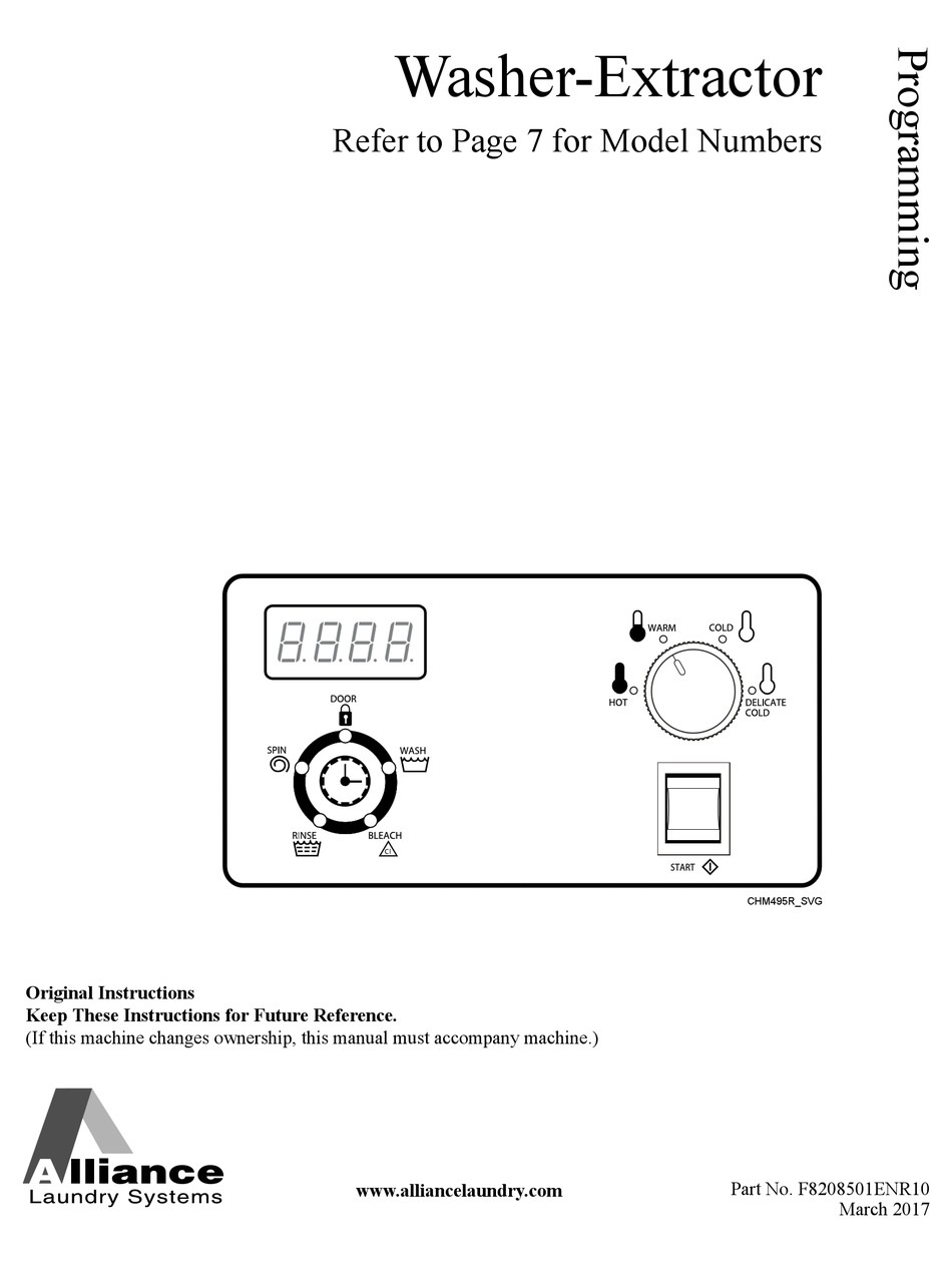 ALLIANCE LAUNDRY SYSTEMS HCD020GD2 MANUAL Pdf Download ManualsLib