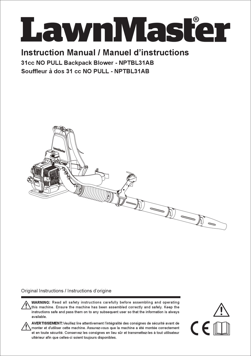 LAWNMASTER NPTBL31AB INSTRUCTION MANUAL Pdf Download ManualsLib