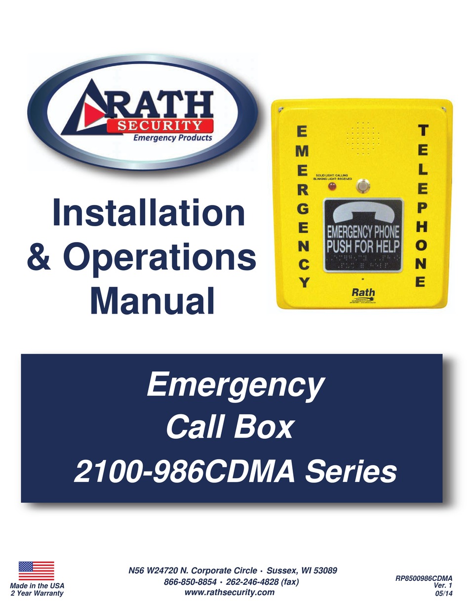 RATH 2100986CDMA SERIES OPERATION MANUAL Pdf Download ManualsLib