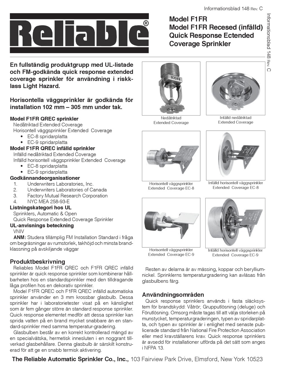 RELIABLE F1FR QUICK START MANUAL Pdf Download ManualsLib