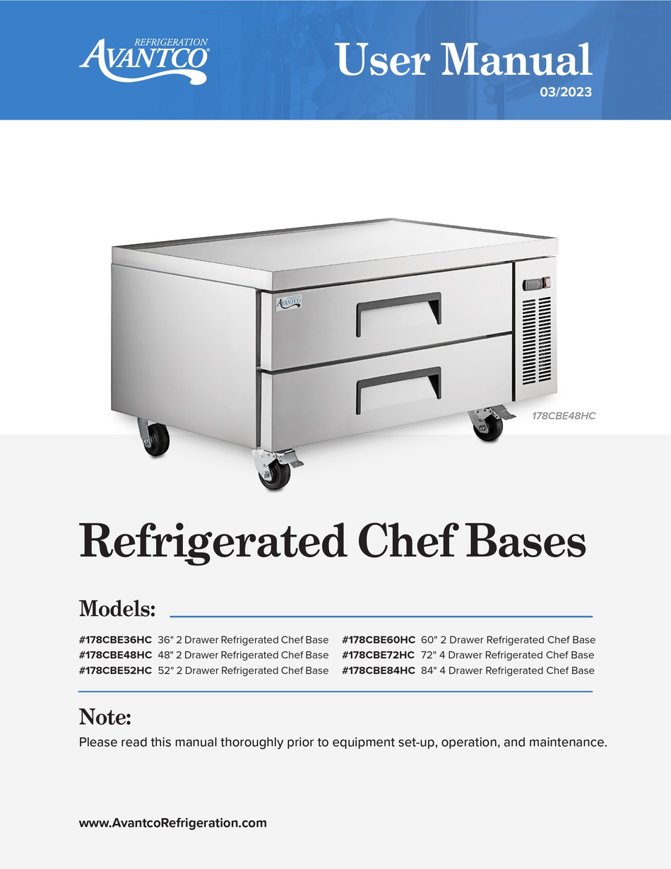 AVANTCO 178CBE36HC USER MANUAL Pdf Download ManualsLib