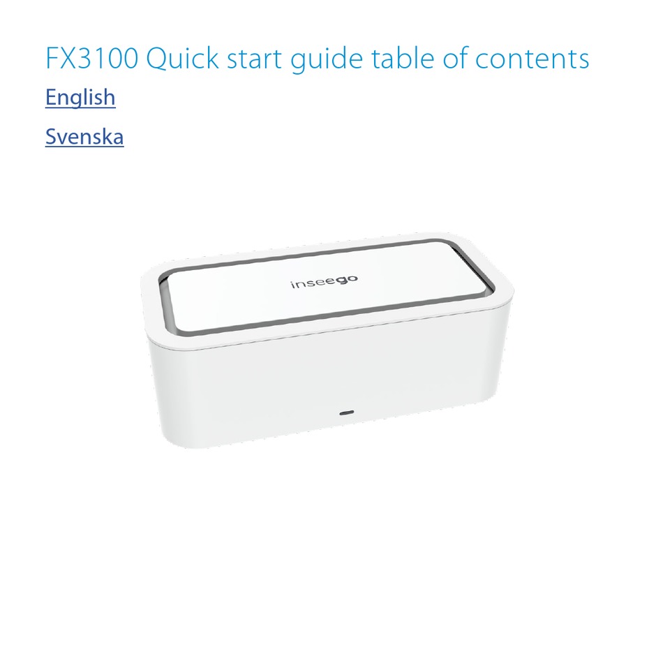 INSEEGO FX3100 QUICK START MANUAL Pdf Download | ManualsLib