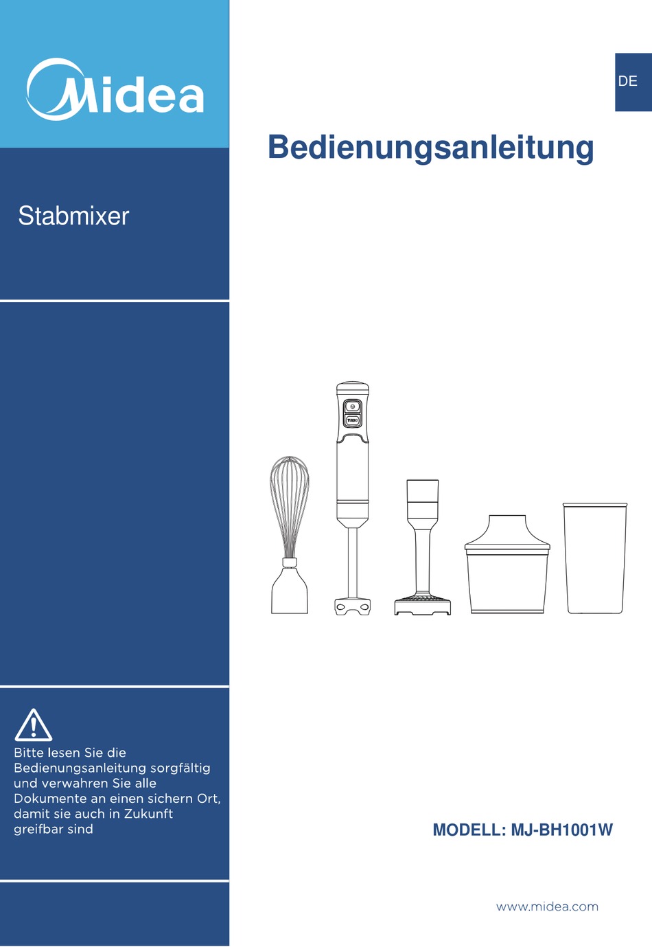 MIDEA MJBH1001W INSTRUCTIONS MANUAL Pdf Download ManualsLib