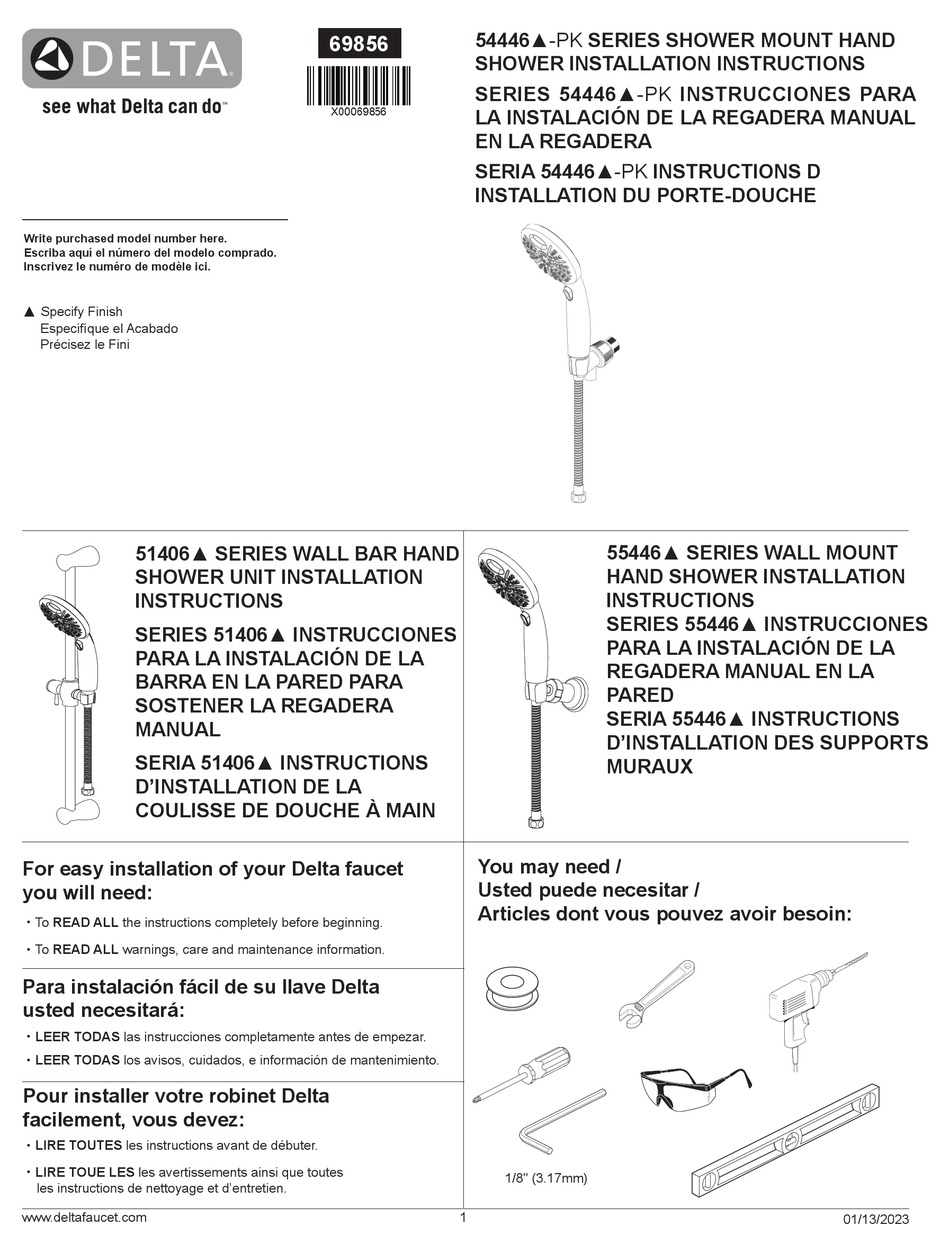 DELTA 54446 PK SERIES INSTALLATION INSTRUCTIONS MANUAL Pdf Download