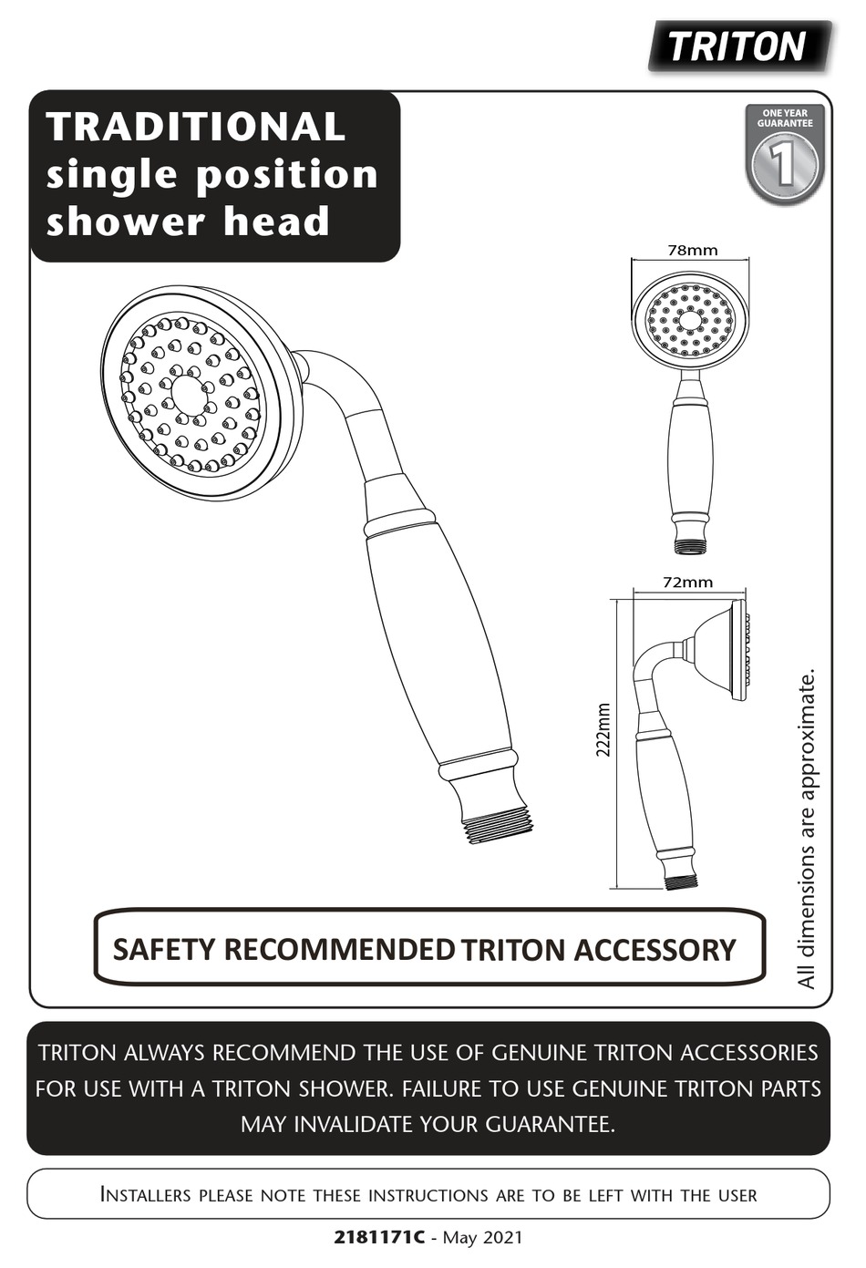 TRITON TRADITIONAL QUICK START MANUAL Pdf Download ManualsLib