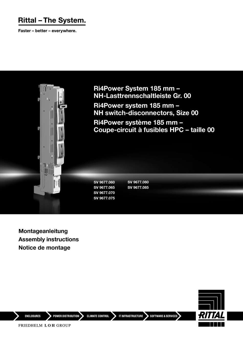 RITTAL RI4POWER ASSEMBLY INSTRUCTIONS MANUAL Pdf Download | ManualsLib