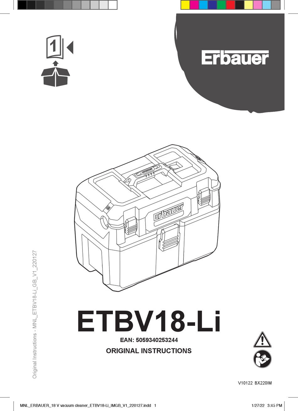 ERBAUER ETBV18LI INSTRUCTIONS MANUAL Pdf Download ManualsLib