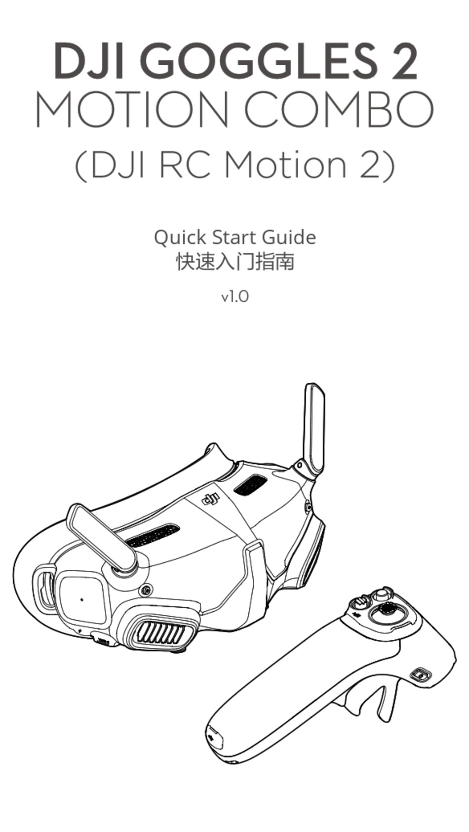 DJI GOGGLES 2 MOTION COMBO QUICK START MANUAL Pdf Download