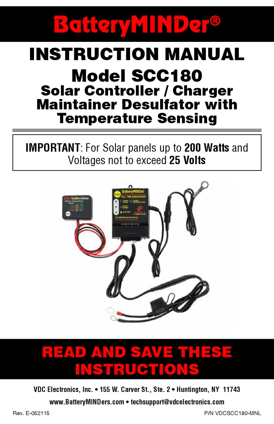 BATTERYMINDER SCC180 INSTRUCTION MANUAL Pdf Download ManualsLib