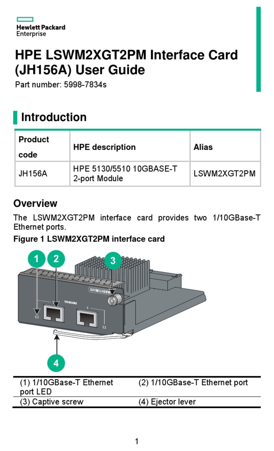 HP HPE LSWM2XGT2PM USER MANUAL Pdf Download ManualsLib