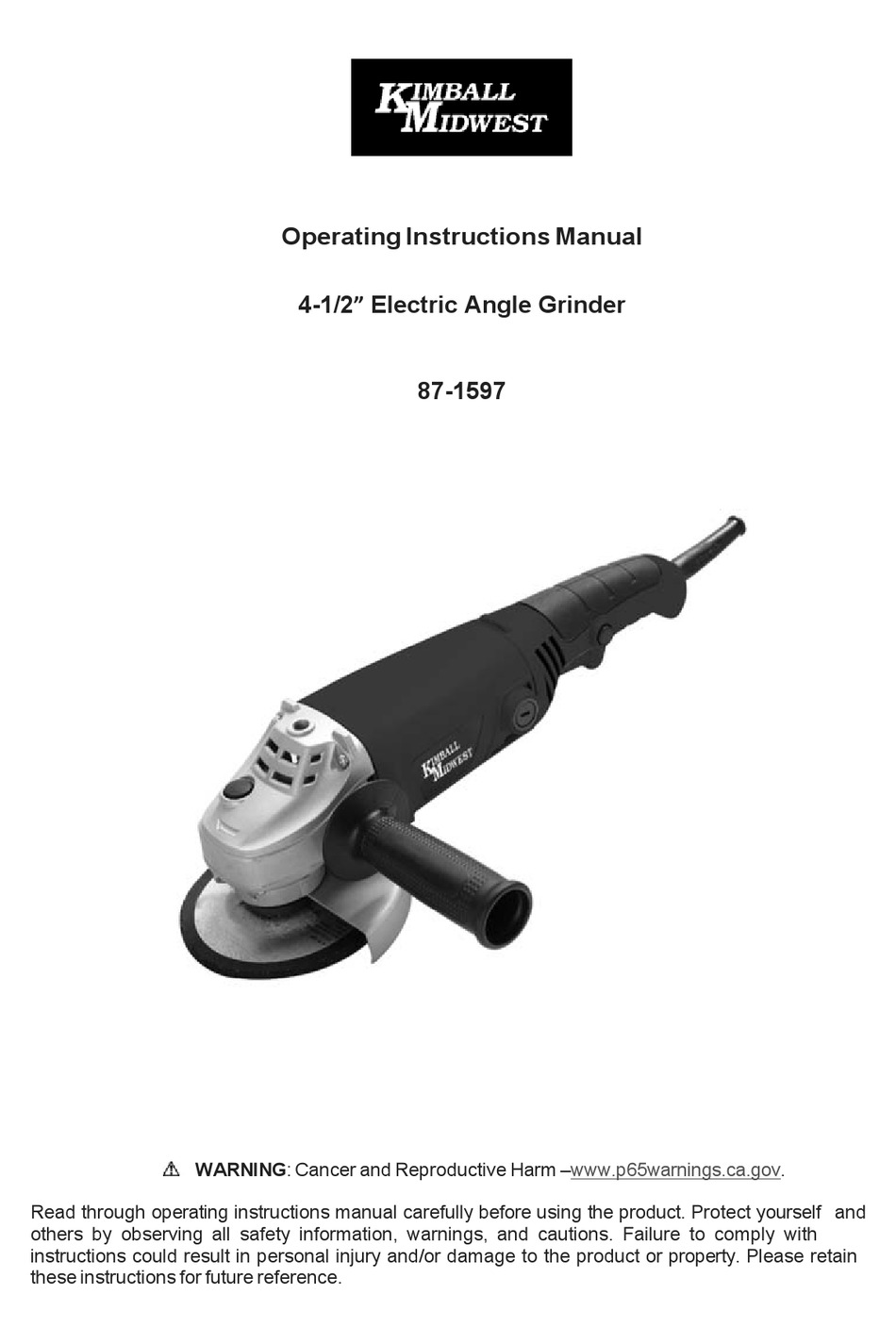 KIMBALL MIDWEST 871597 OPERATING INSTRUCTIONS MANUAL Pdf Download