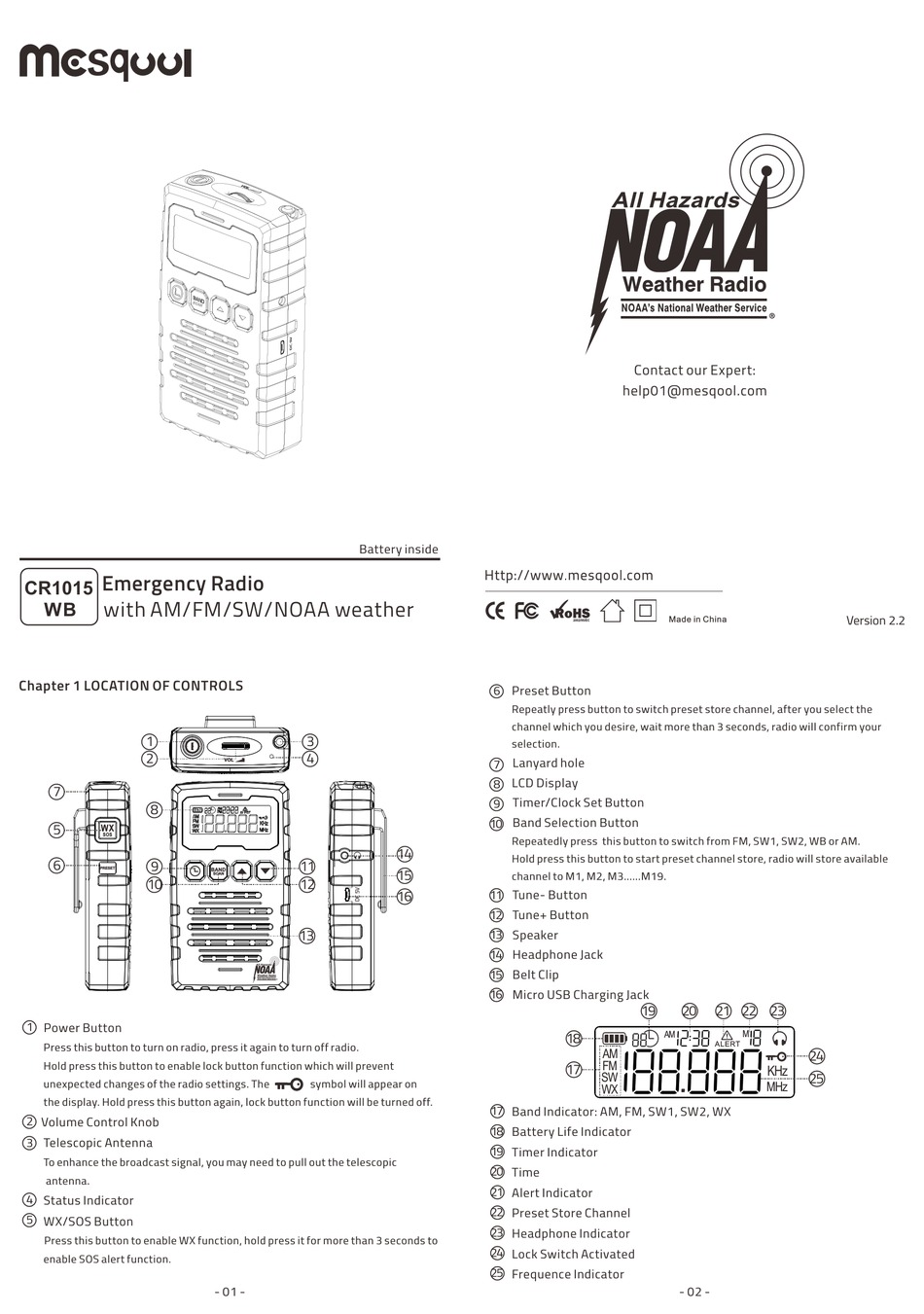 MESQOOL CR1015 WB USER MANUAL Pdf Download ManualsLib