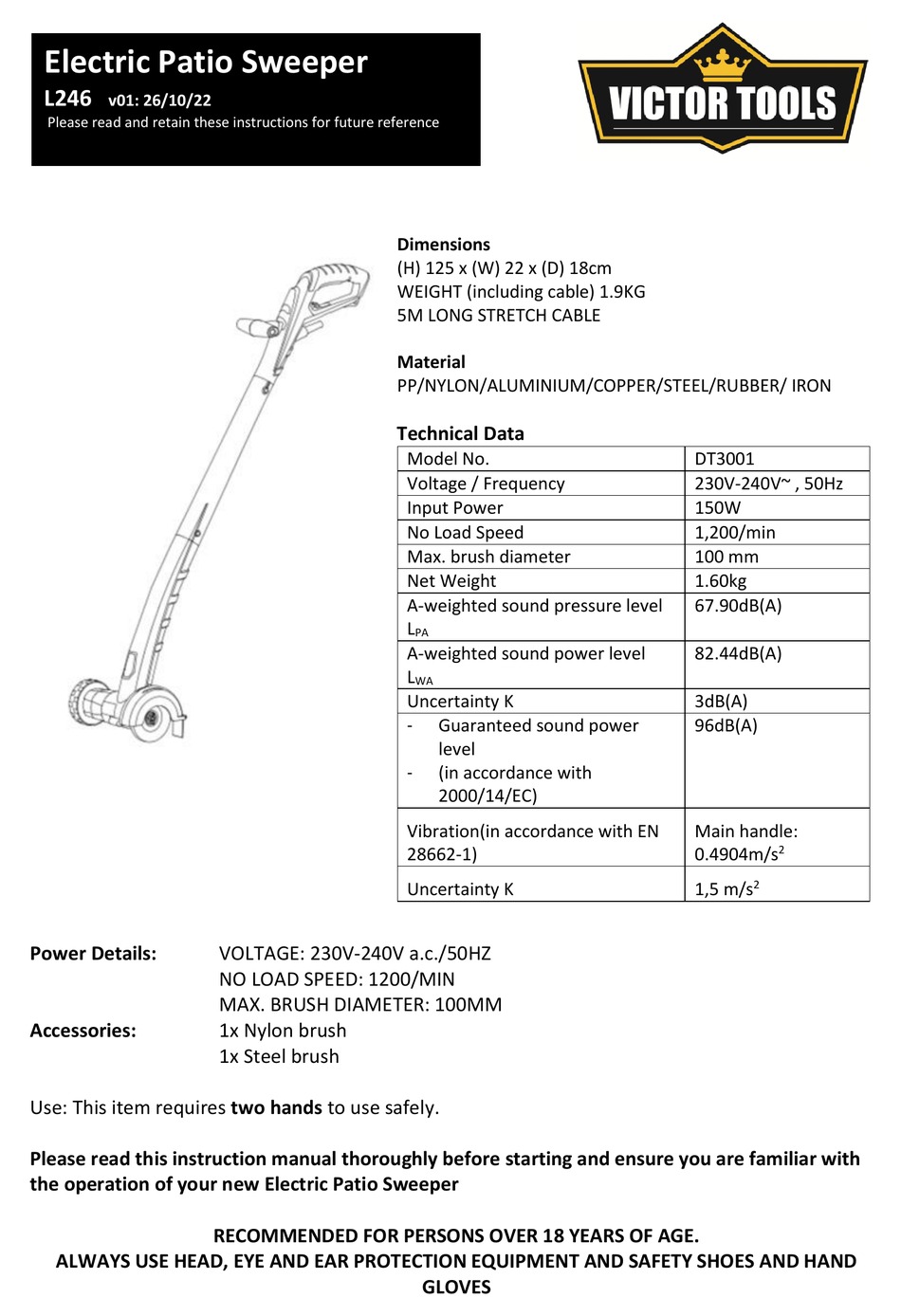 VICTOR TOOLS L246 INSTRUCTIONS FOR USE MANUAL Pdf Download ManualsLib   Victor Tools L246 