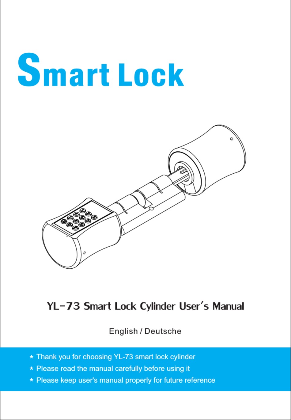 SMART LOCK YL73 USER MANUAL Pdf Download ManualsLib